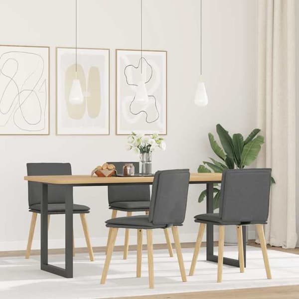 Maison Exclusive - Spisestole sæt af 4 mørkegrå stof