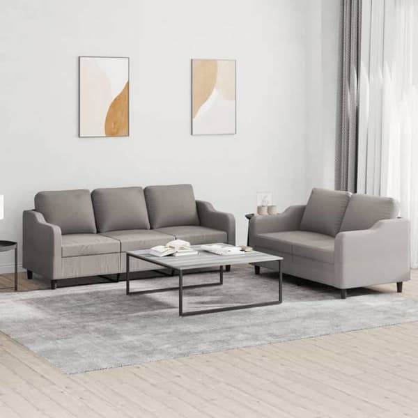 Maison Exclusive - Sæt af 2 sofaer med puder Taupe Stof
