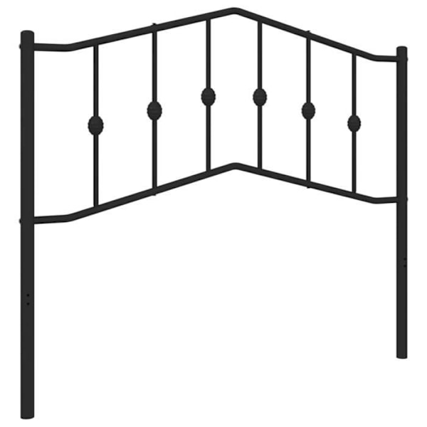 Sänggavel - Märke - Svart metall - 112x4x98 cm - Klassisk - Tidlös Svart