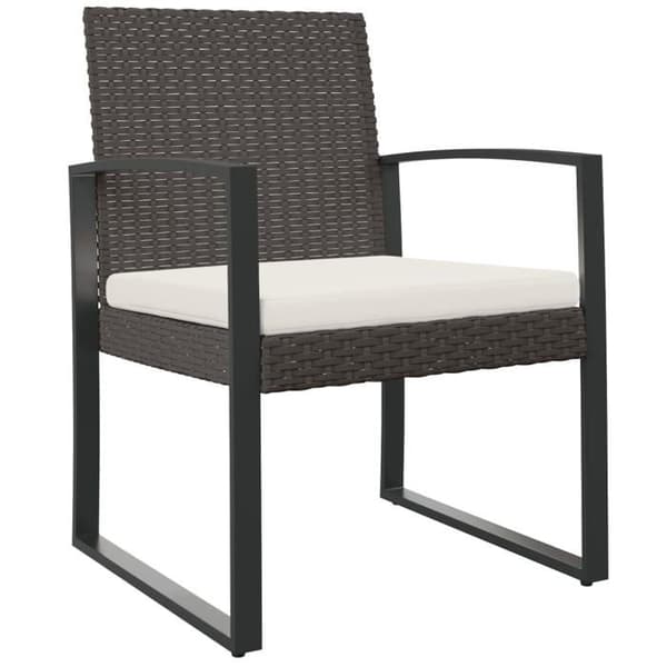 Maison Exclusive - Matstolar för trädgård, set om 2, brun konstrotting