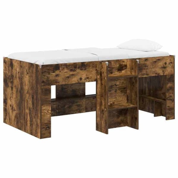 Maison Exclusive - Høj Sengramme til Børn Røget Eg 80 x 160 cm