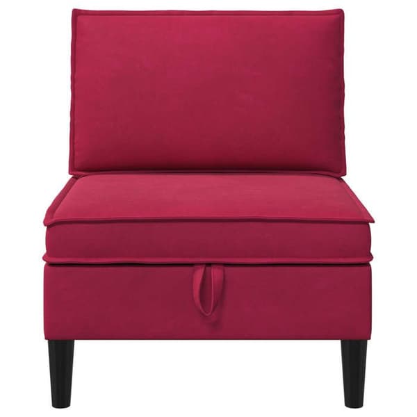 Maison Exclusive - Mellanstor soffa med förvaring Bordeaux Sammet Bordeaux
