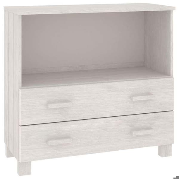 Maison Exclusive - Buffé HAMAR Vit 85x35x80 cm Massivt furu Vit