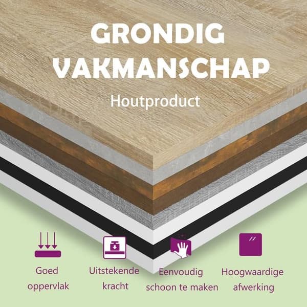 Maison Exclusive - Låg bord Vit 40x40x30 cm Ingenjörsträ