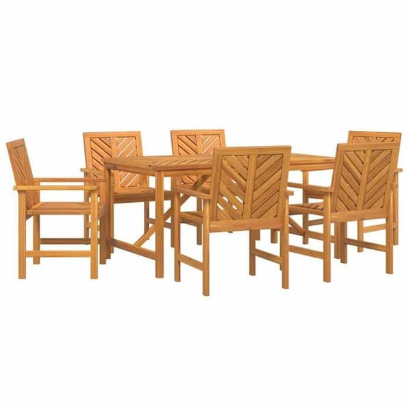 Maison Exclusive - 7 pc spisebordssæt til haven Brun brun