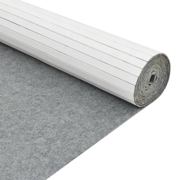 Maison Exclusive - Vit avskiljande vägg 800 cm bred, 165 cm hög, bambu
