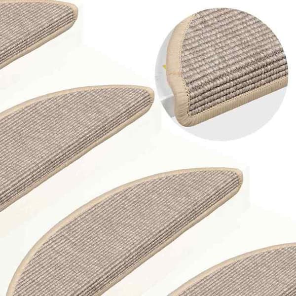 Maison Exclusive - Trappe tæppe 15 stykker 56 x 17 x 3 cm Sølv Halvrund Pengar