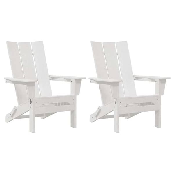 Maison Exclusive - Puutarhatuoli 2 kpl Valkoinen Polyeteeni Vit