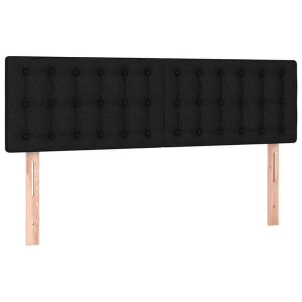 Seng med madras - Eksklusivt Hus - 140x190 cm - Justerbar hovedgærde - Sort - Polyester stof