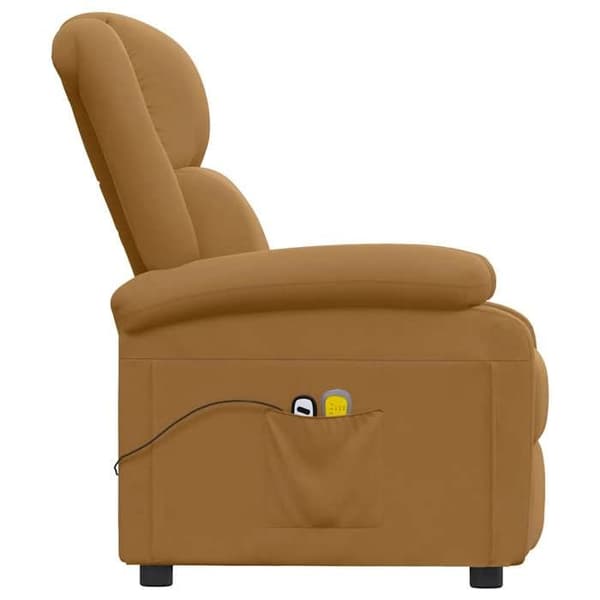 Maison Exclusive - Brun Velour Massage Elektrisk Stol