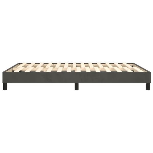 Maison Exclusive - Sängram med lameller mörkgrå 140x200 cm sammet mörkgrå