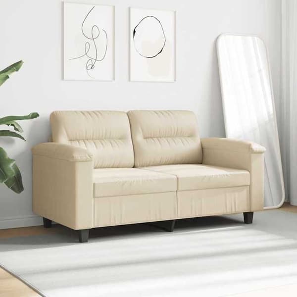 Maison Exclusive - 2-personers sofa Creme 140 cm Mikrofiber stof