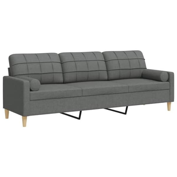 Maison Exclusive - 3-personers sofa med mørkegrå puder 210 cm stof