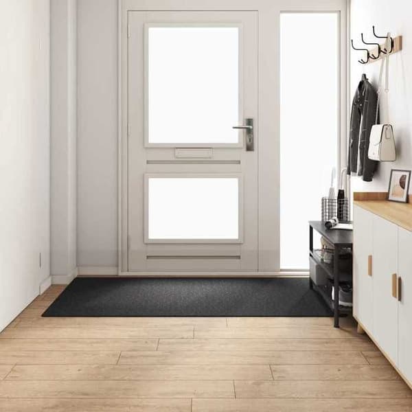 Maison Exclusive - Tummanharmaa käytävämatto 100 x 200 cm 100% polypropeeni