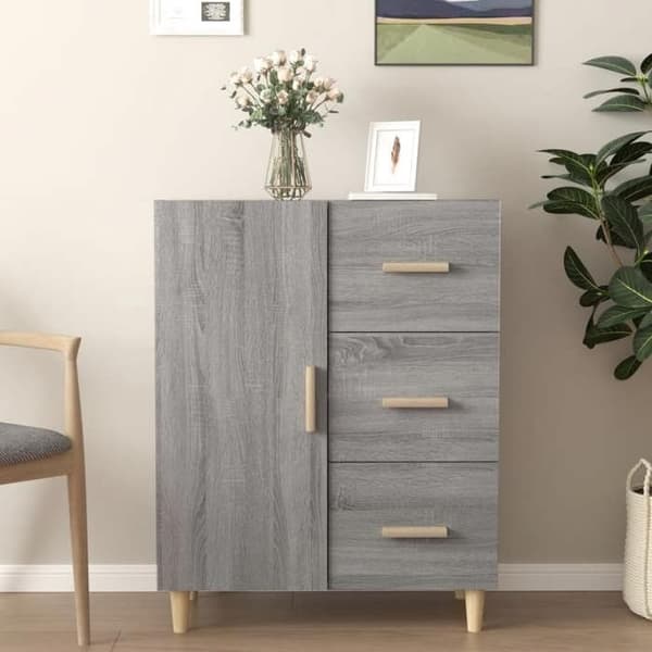 Maison Exclusive - Buffé Sonoma Grå 69,5x34x90 cm Ingenjörsträ