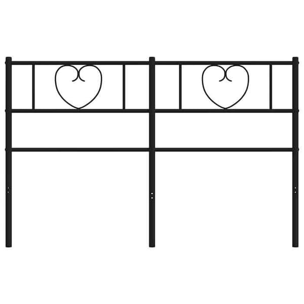Maison Exclusive - Erstatnings hovedgærde metal sort 120 cm Svart