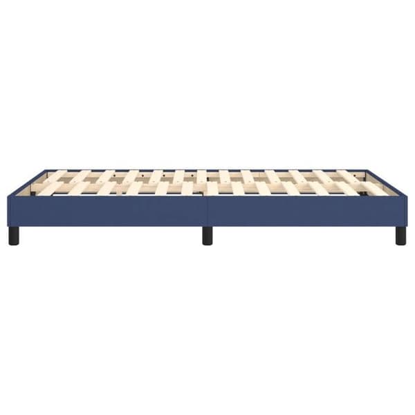 Maison Exclusive - Sängram med ribbor blå 120x200 cm tyg blå