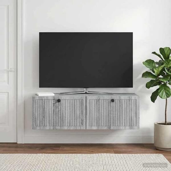 Maison Exclusive - Væghængt TV-møbel Sonoma grå 98 x 31 x 30 cm Ingeniørtræ