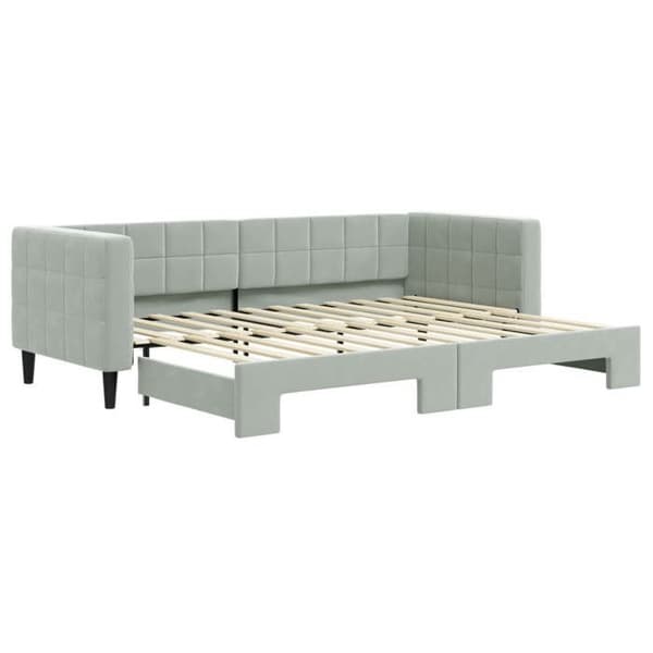 Maison Exclusive - Sovesofa med udtræk uden madras lys grå 80x200 cm