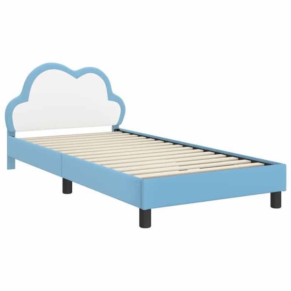 Maison Exclusive - Sengestel til børn med blåt hovedgærde 90 x 190 cm PU Blå