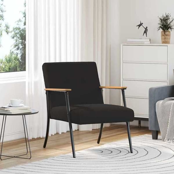 Maison Exclusive - sort stofstol der ligner boucle uld