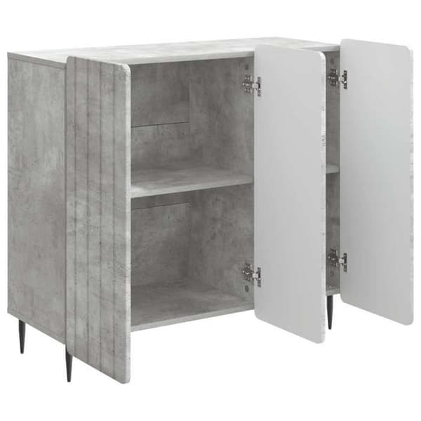 Maison Exclusive - Buffet Grå beton 89 x 34,5 x 82 cm Ingeniørtræ
