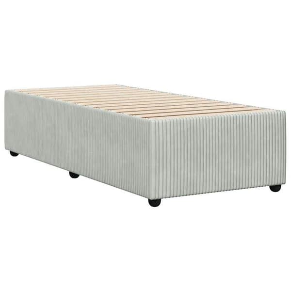 Maison Exclusive - Sengebund uden madras lys grå 90x200 cm velour ljusgrått