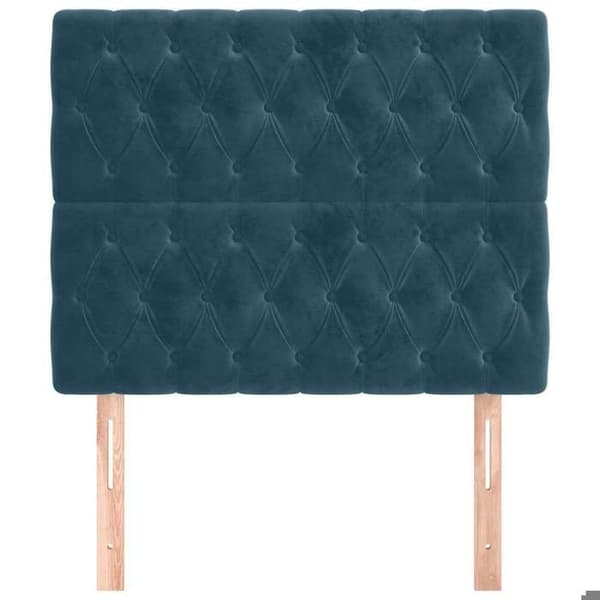 Maison Exclusive - Mørkeblå Hovedgærde 90x7x118/128 cm Velour Mörkblå