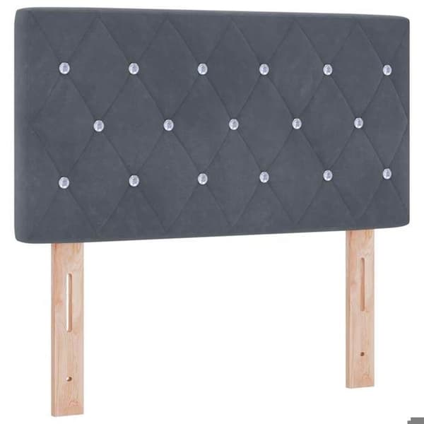 Maison Exclusive - LED-hovedgærde med LED-strips Mørkegrå 80 cm Velour