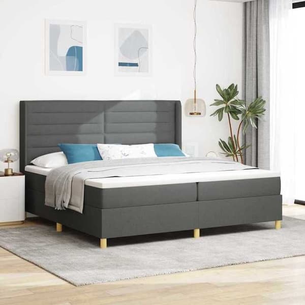 Maison Exclusive - Jousipatja LED-valolla harmaa 200 x 200 cm kangas Grå