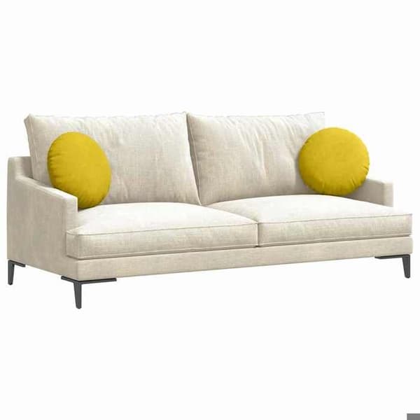 Maison Exclusive - Istuintyynyt 2 kpl Sametti Keltainen Diam. 40 x 13 cm Gul