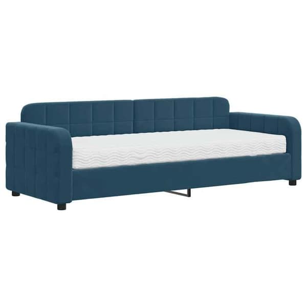 Maison Exclusive - Sininen 80x200 cm samettipäivävuode patjalla