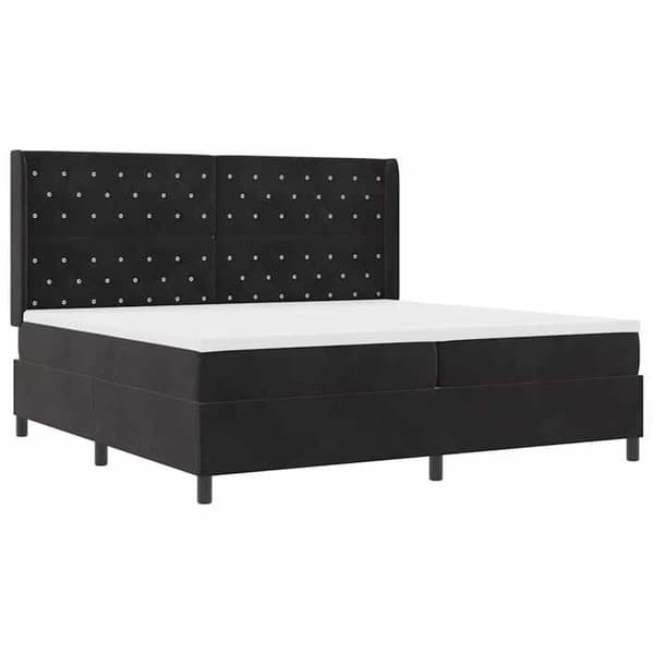 Maison Exclusive - Jousipatja LED-valolla Musta 200 x 200 cm Sametti Svart