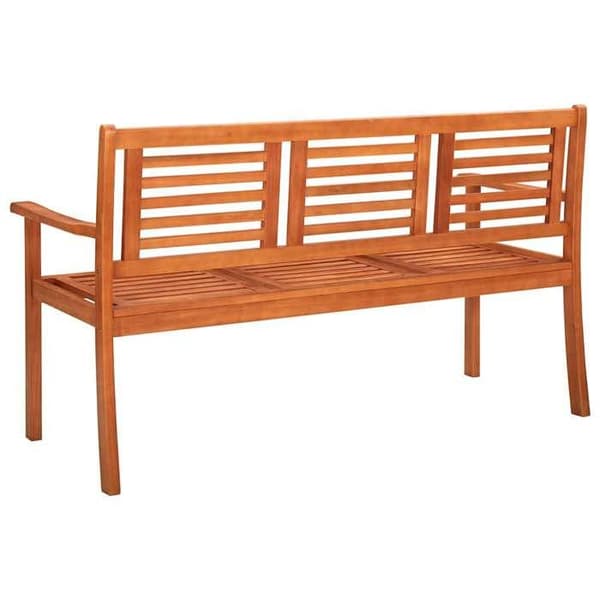 Maison Exclusive - Bænk til haven 3 pladser med pude 150 cm Eucalyptus træ
