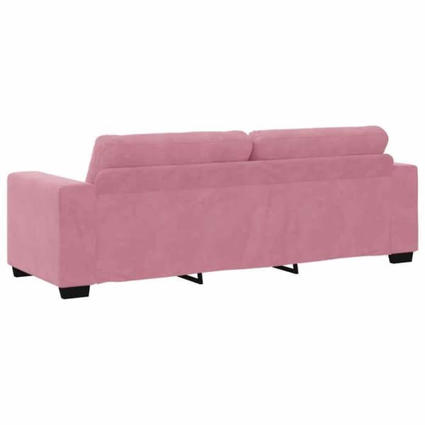 Soffa - MAISON EXCLUSIVE - Maison Exclusive - 3 platser - Rosa sammet - 220 cm Ros