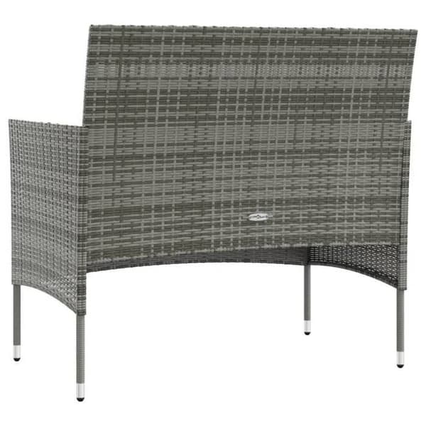 Maison Exclusive - Trädgårdsmöbler 8 delar med kuddar i grå flätad resin