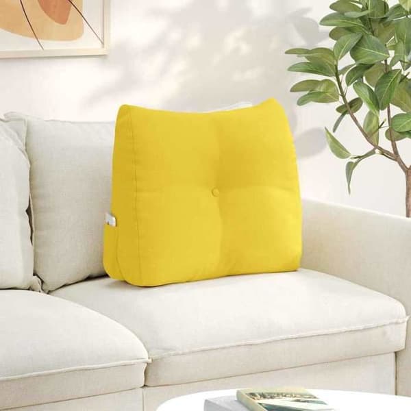 Maison Exclusive - Lys gul rygpude 60 x 24 x 50 cm stof