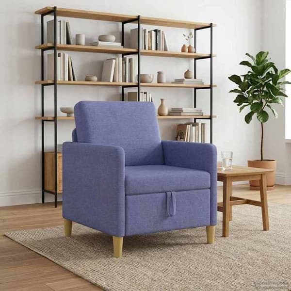 Maison Exclusive - Sofa med opbevaring Blå denim 72 x 78 x 87 cm Polyester