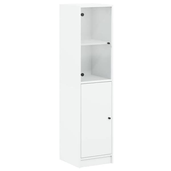 Maison Exclusive - Buffet med hvid glasdør 35x37x142 cm