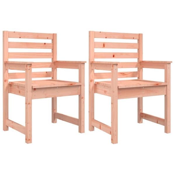 Maison Exclusive - Trädgårdsstolar set om 2 60x48x91 cm massiv douglas.
