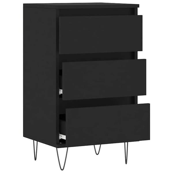 Maison Exclusive - Svart buffé 40x35x70 cm ingenjörsträ