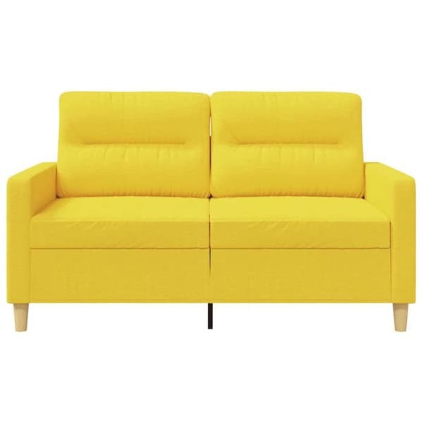Maison Exclusive - Vaaleankeltainen 2-paikkainen sohva 120 cm Kangas