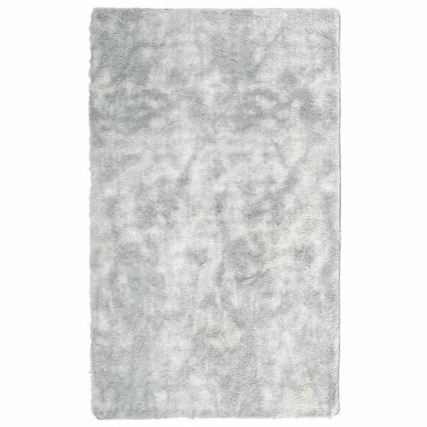 Tæppe - MAISON EXCLUSIVE - NAVARRA - Shaggy - Polyester - Sølvgrå 80x150 cm silvergrå