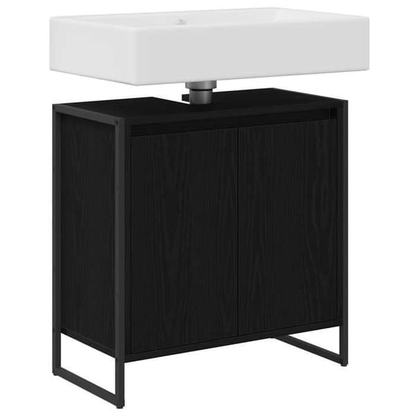 Maison Exclusive - Badeværelsesskab Sort eg 60 x 30 x 60 cm