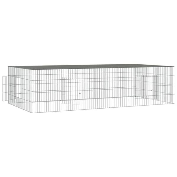 Koojer & burar - Maison Exclusive - Galvaniserat stål - 220 x 110 x 55 cm - 2 paneler Silver