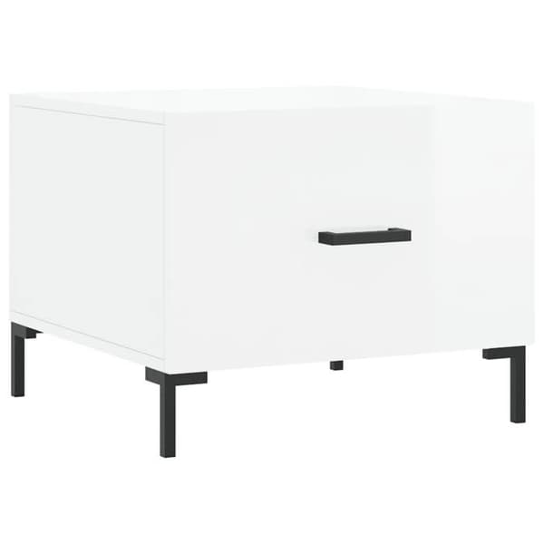 Maison Exclusive - 2 st soffbord vit glansig 50x50x40cm ingenjörsträ