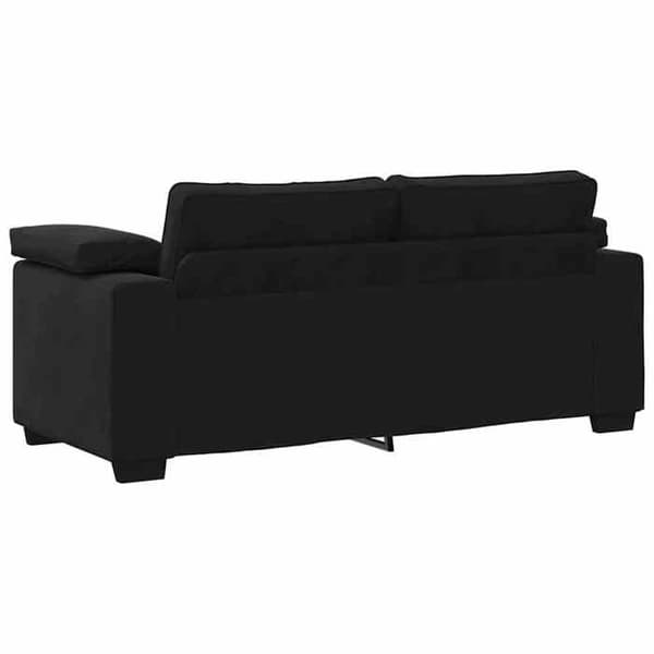 Maison Exclusive - Musta kaksipaikkainen sohva 180x77x82 cm samettia