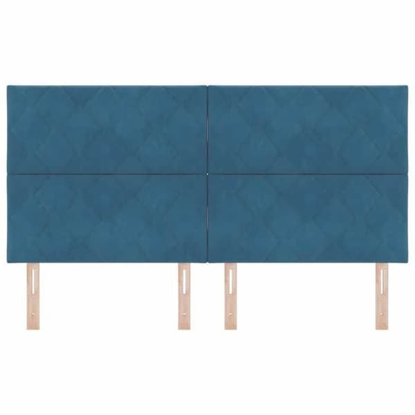Maison Exclusive - LED-huvudgavel Mörkblå 180 cm Sammet