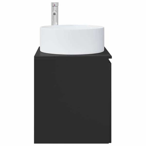 Maison Exclusive - Væghængt vaskeskab Sort 49,5 x 44,5 x 65,5 cm