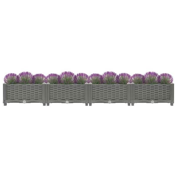Maison Exclusive - Hög säng 160x40x23 cm Polypropylen Ljusgrått
